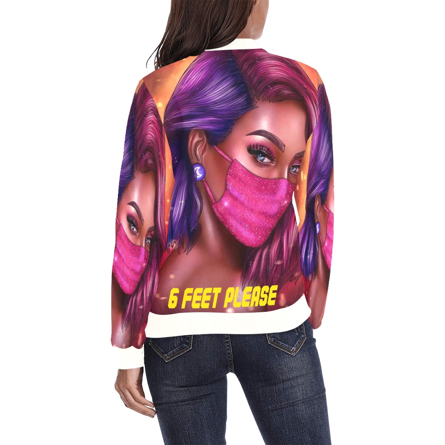 Brown Beauty All Over Print Custom Bomber Jacket