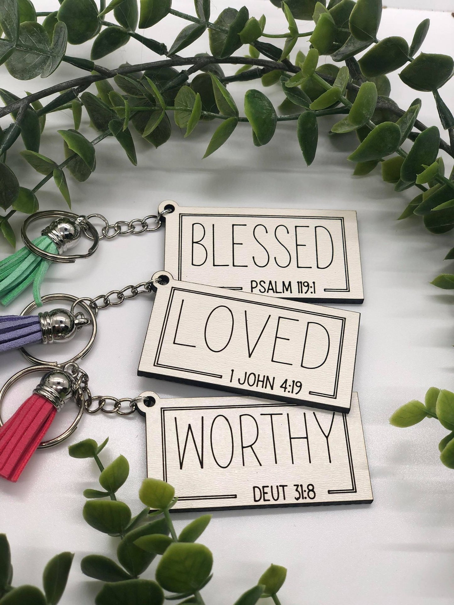 Inspirational Bible Verse Keychains